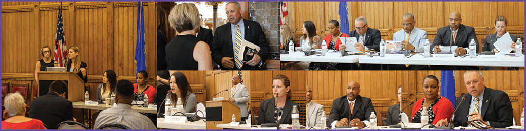 collage of people at a forum
